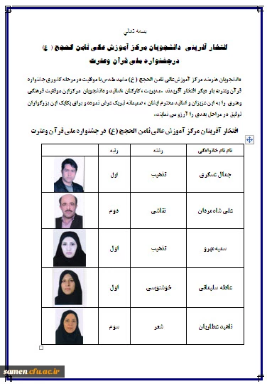 جشنواره ملی قرآن وعترت