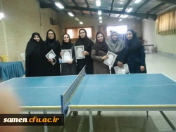 تیم آمادگی جسمانی و تیم تنیس روی میز به همراه سرپرست تیمها