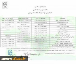 تقویم آموزشی سال تحصیلی 95-94 دانشگاه فرهنگیان