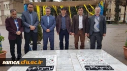 ادای احترام به ساحت شهدای گمنام پردیس شهید بهشتی