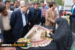 افتتاحیه نمایشگاه صنایع دستی و هنرهای سنتی تجسمی با حضور دکتر کاظمی مدیر کل آموزش و پرورش خراسان رضوی در دانشگاه فرهنگیان واحد ثامن الحجج (ع)