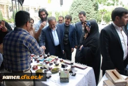 افتتاحیه نمایشگاه صنایع دستی و هنرهای سنتی تجسمی با حضور دکتر کاظمی مدیر کل آموزش و پرورش خراسان رضوی در دانشگاه فرهنگیان واحد ثامن الحجج (ع)