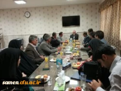 جلسه مشترک فرماندار مشهدو مدیر امور پردیس های دانشگاه فرهنگیان خراسان رضوی و هیات همراه در دفتر مدیریت استانی دانشگاه فرهنگیان خراسان رضوی