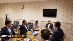 جلسه مشترک فرماندار مشهدو مدیر امور پردیس های دانشگاه فرهنگیان خراسان رضوی و هیات همراه در دفتر مدیریت استانی دانشگاه فرهنگیان خراسان رضوی