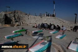 تجدید میثاق کارکنان و دانشجویان دانشگاه فرهنگیان واحد  ثامن الحجج ( ع) مشهد با شهیدان انقلاب اسلامی درهفته دفاع مقدس 
و آغاز سال تحصیلی 97-96