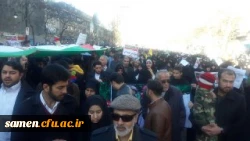 حضور ریاست و کارکنان دانشگاه فرهنگیان واحد ثامن الحجج (ع) مشهد در مراسم گرامی داشت راهپیمایی 9 دی