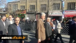 حضور ریاست و کارکنان دانشگاه فرهنگیان واحد ثامن الحجج (ع) مشهد در مراسم گرامی داشت راهپیمایی 9 دی