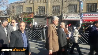 حضور ریاست و کارکنان دانشگاه فرهنگیان واحد ثامن الحجج (ع) مشهد در مراسم گرامی داشت راهپیمایی 9 دی