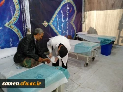 حضور دانشجویان دانشگاه فرهنگیان واحد ثامن الحجج ( ع) در آئین استقبال از زائرین حضرت علی ابن موسی الرضا ( ع)