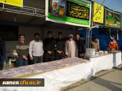 حضور دانشجویان دانشگاه فرهنگیان واحد ثامن الحجج ( ع) در آئین استقبال از زائرین حضرت علی ابن موسی الرضا ( ع)