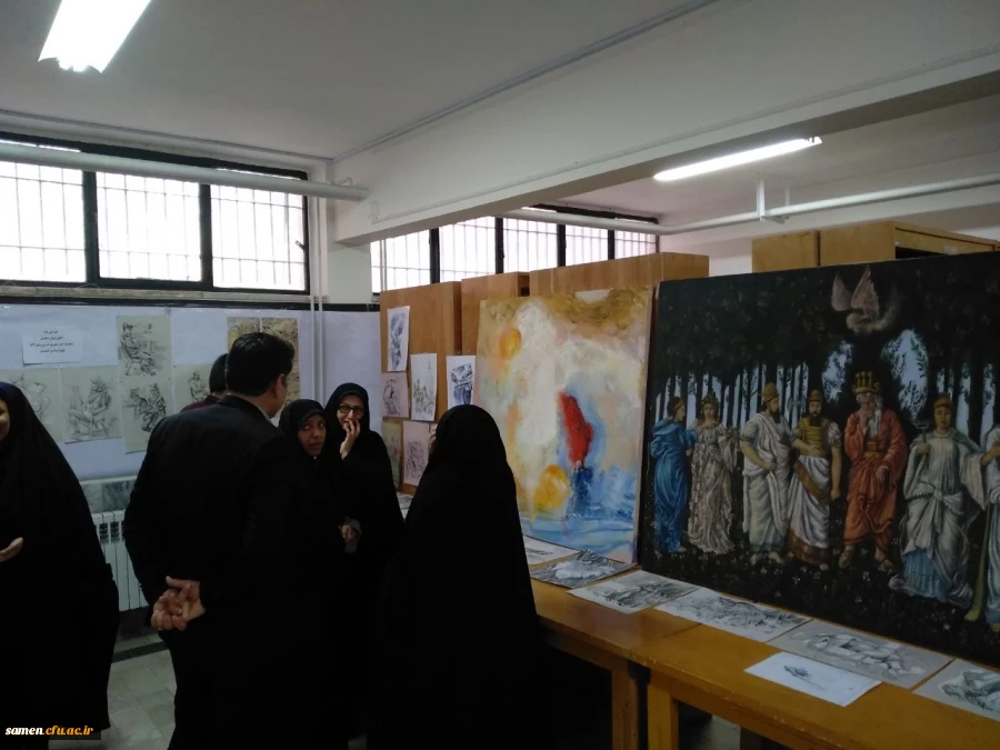 برگزاری نمایشگاه هنرهای تجسمی در واحد دانشگاه ثامن الحجج (ع) مشهد