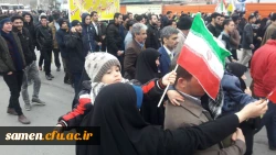 حضور منسجم  مسئولین ،استادان ، کارکنان و دانشجویان دانشگاه فرهنگیان واحد ثامن الحجج ( ع) در راهپیمائی باشکوه 22 بهمن
