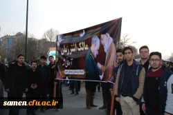 حضور همکاران، استادان و دانشجویان واحد دانشگاهی ثامن الحجج(ع) در مراسم تشییع پیکر مطهر سپهبد حاج قاسم سلیمانی و همرزمان شهیدش